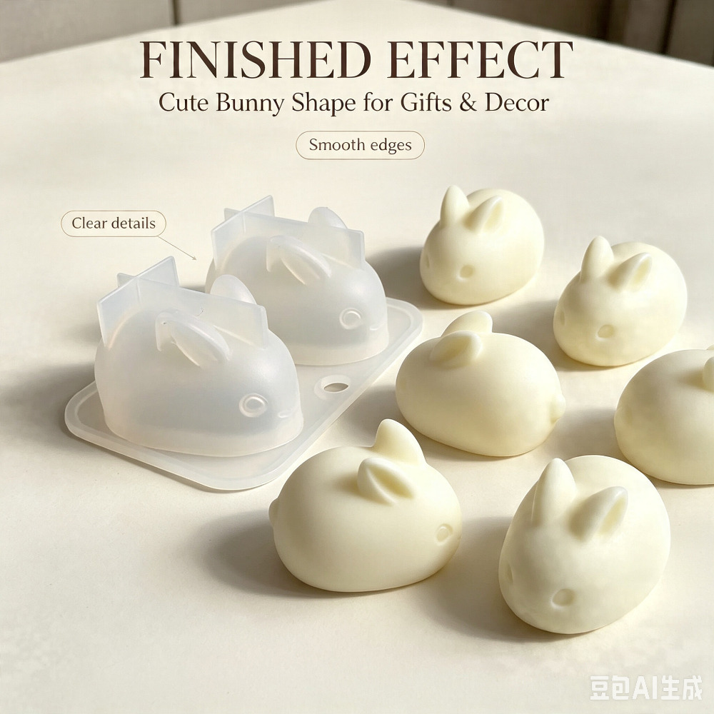 Candle Making Tutorial - 3D Mini Rabbit Silicone Mold Food
