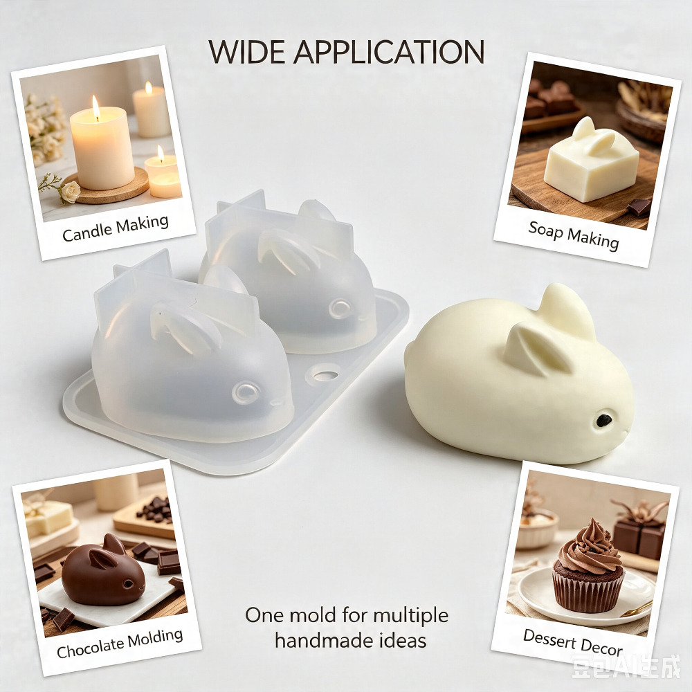 3D Mini Rabbit Silicone Mold F - đánh giá và giá Candle Making Tutorial
