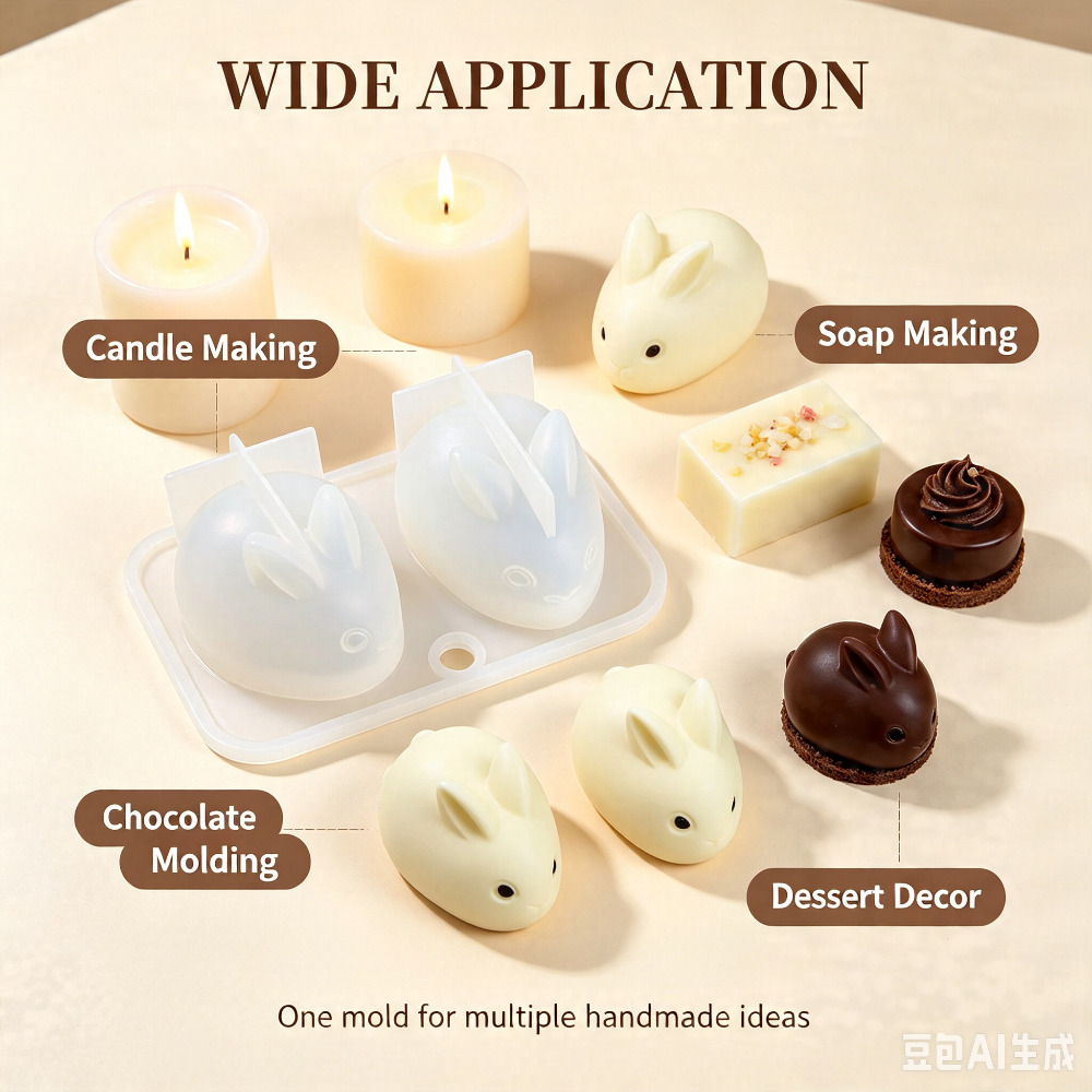 3D Mini Rabbit Silicone Mold F - đánh giá và giá Candle Making Tutorial
