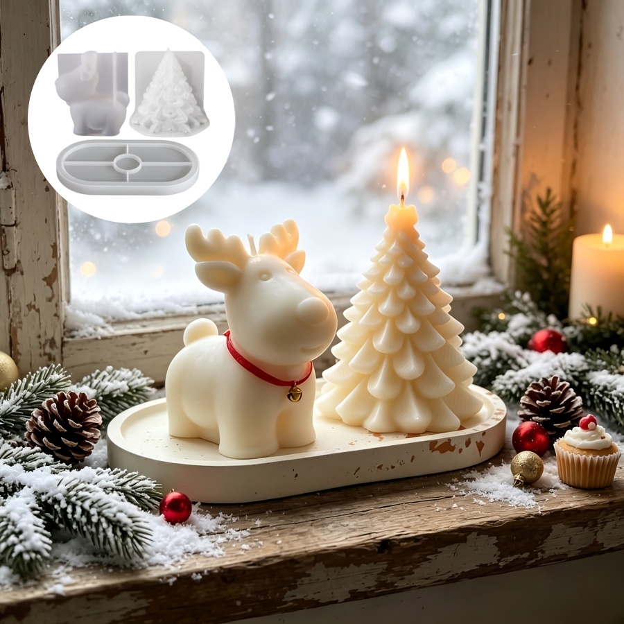 Clay Silicone Mold 3pcs Set: C - đánh giá và giá Candle Making Tutorial